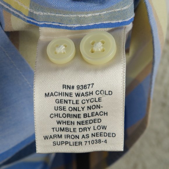 St. John's Bay* Men's Short Sleeve Button Down Curved Hem Pocket Shirt~ Large - Picture 5 of 13